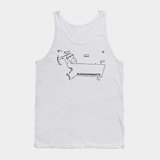 A funny map of Massachusetts Tank Top